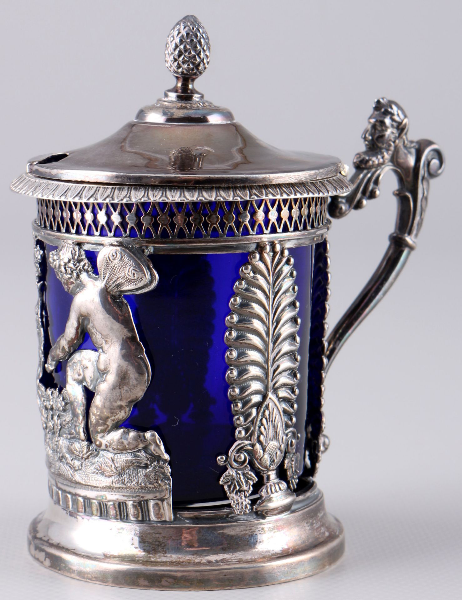 France silver mustard pot from 1793, Silber Senftopf 18. Jahrhundert,