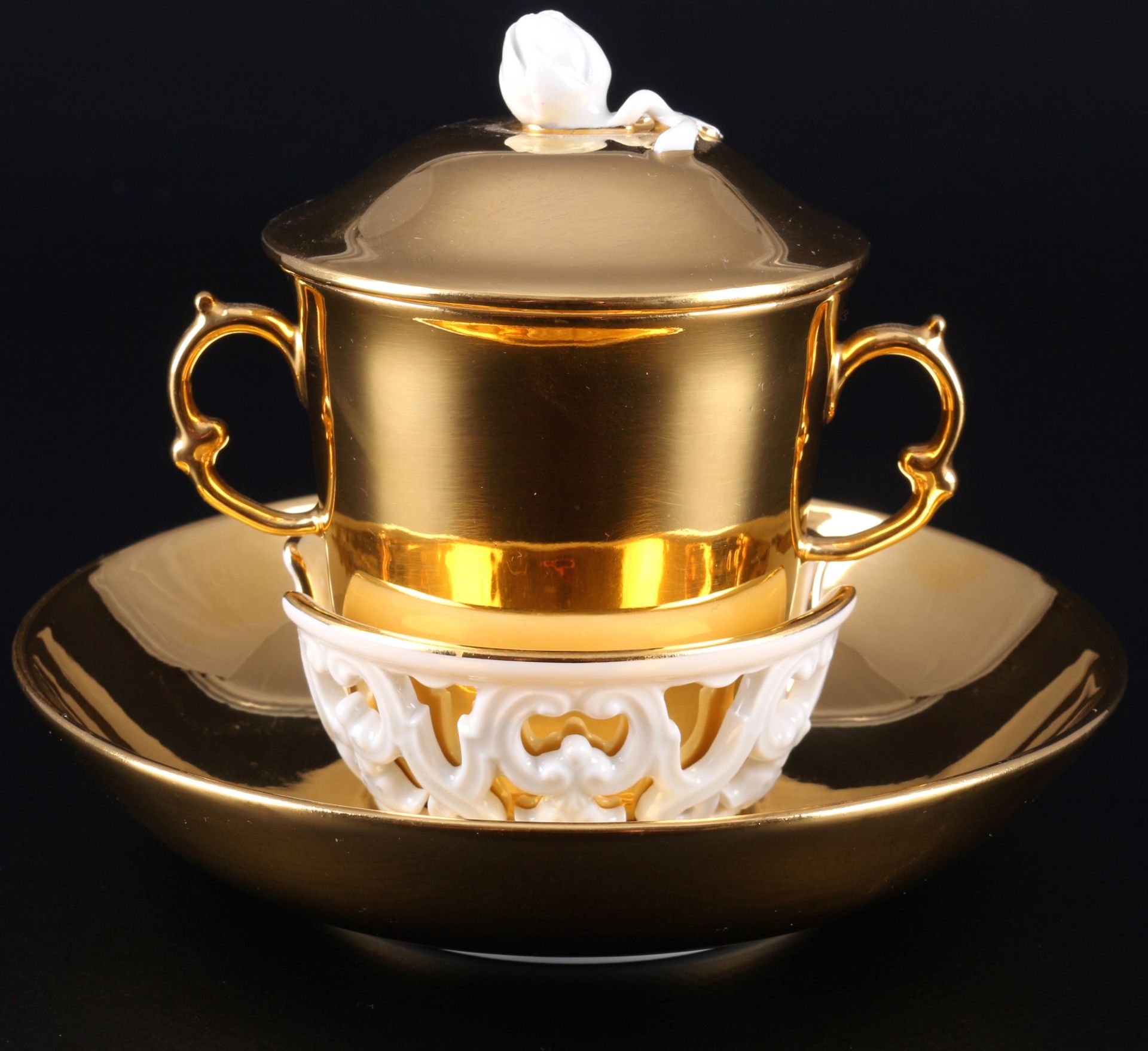 Meissen Gold Trembleuse / Zittertasse 1.Wahl, tremble cup 1st choice, - Bild 2 aus 5