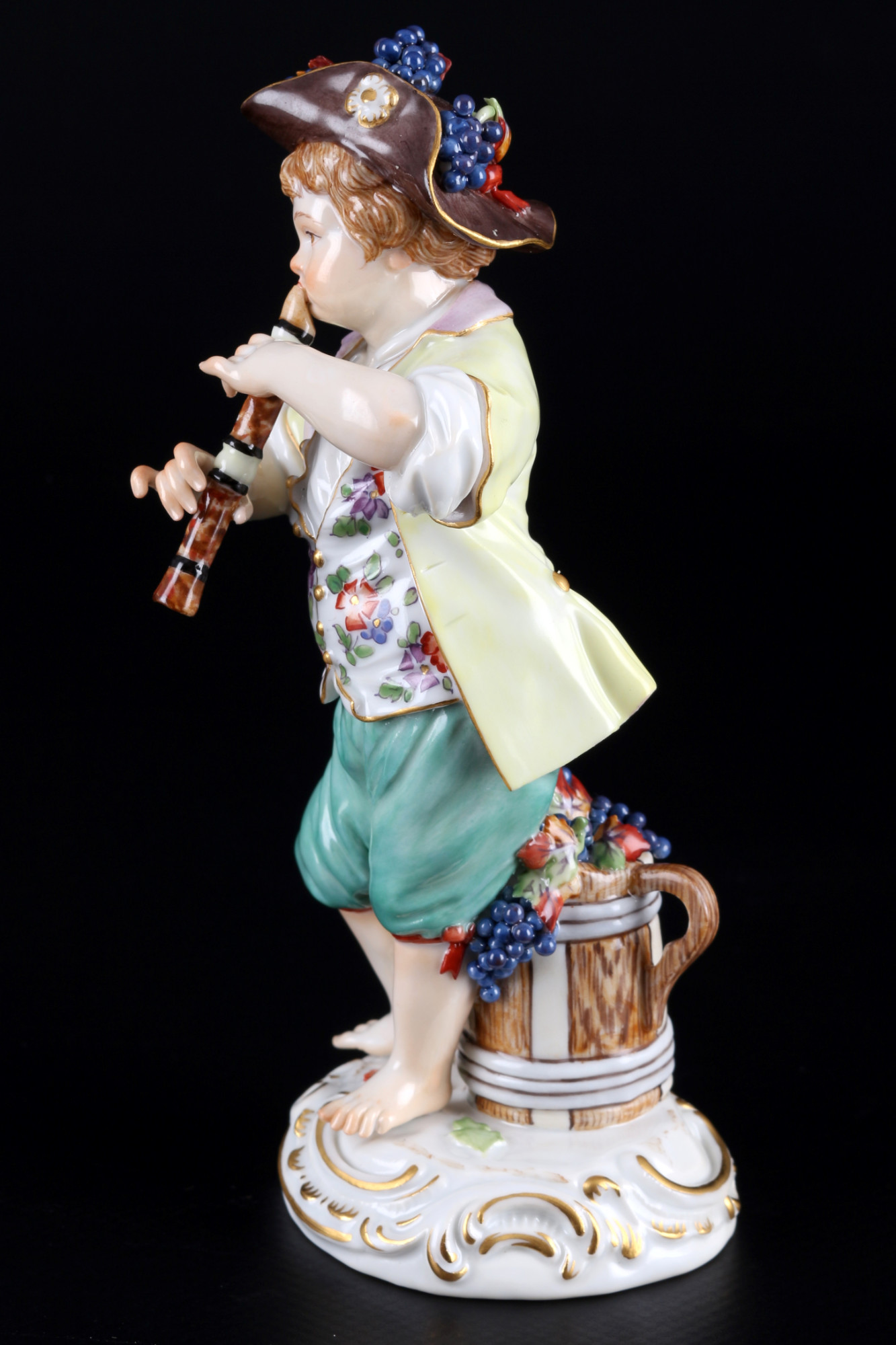 Meissen gardeners child with flute 1st choice, Gärtnerkind mit Schalmei 1.Wahl, - Image 2 of 5