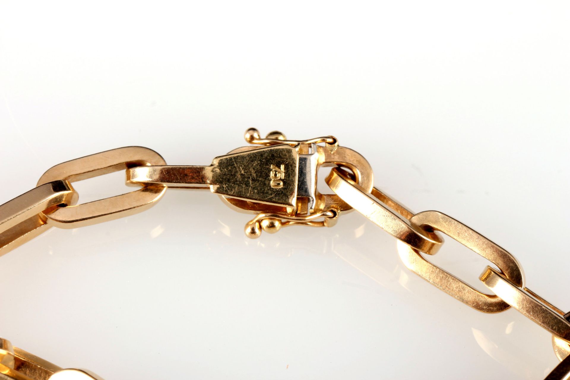 750 Gold Bettelarmband mit 3 Goldmedaillen, gold charm bracelet with gold medals, - Bild 8 aus 8