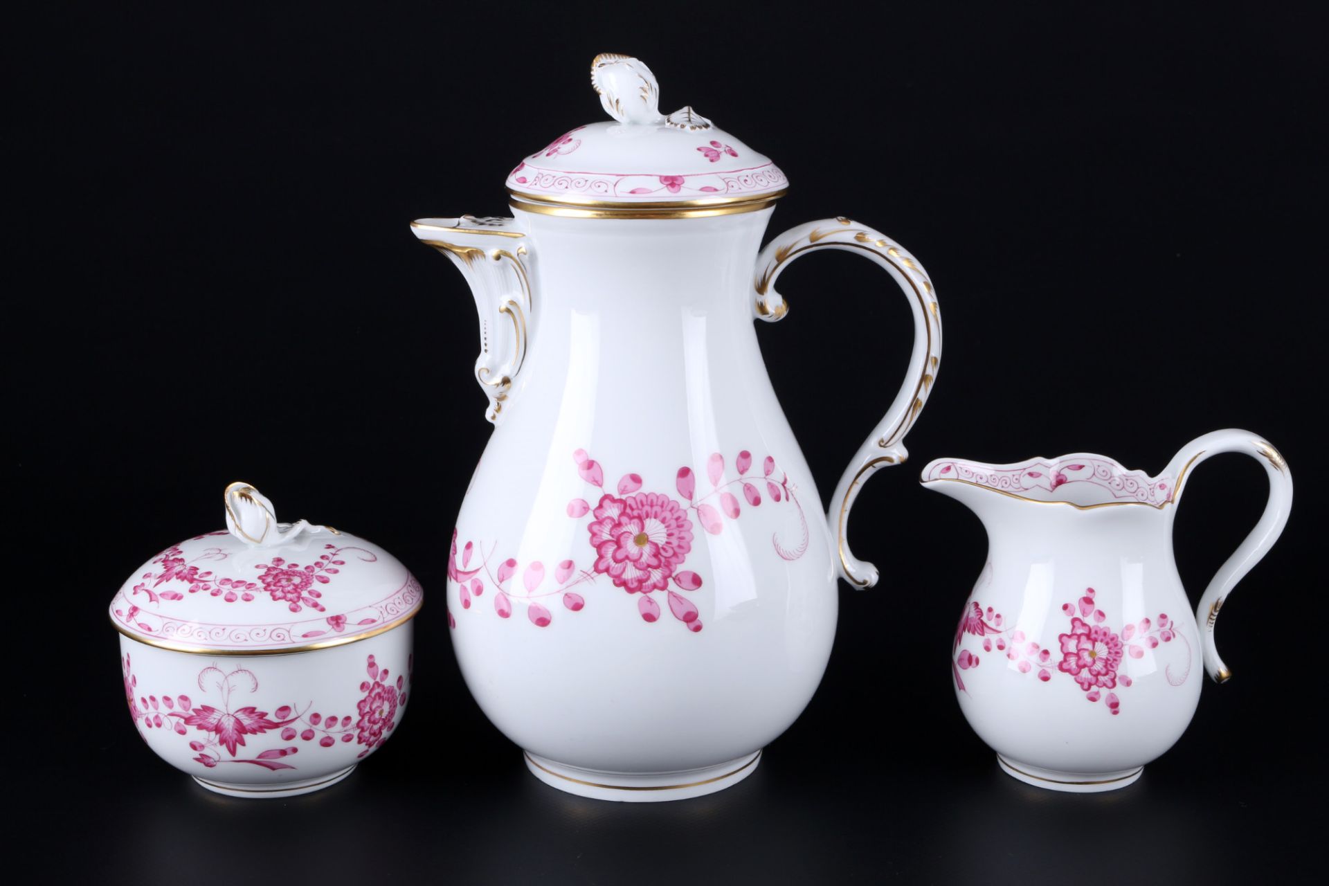 Meissen Indian Purple coffee service for 8 persons 1st choice, Kaffeeservice für 8 Personen, - Image 3 of 11