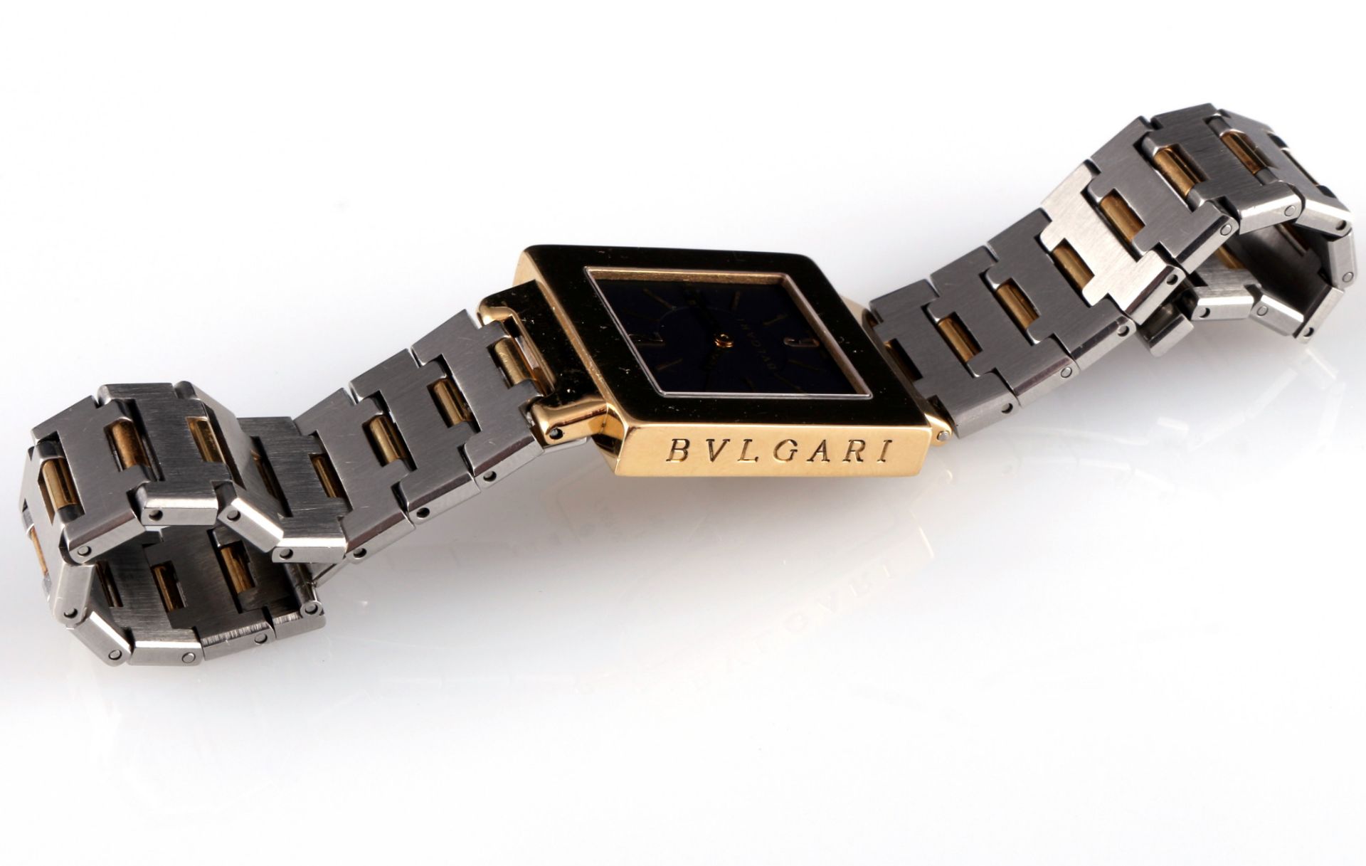 Bulgari Quadrato 750 Gold Armbanduhr SQ27G, 18K gold women's wristwatch, - Bild 4 aus 6