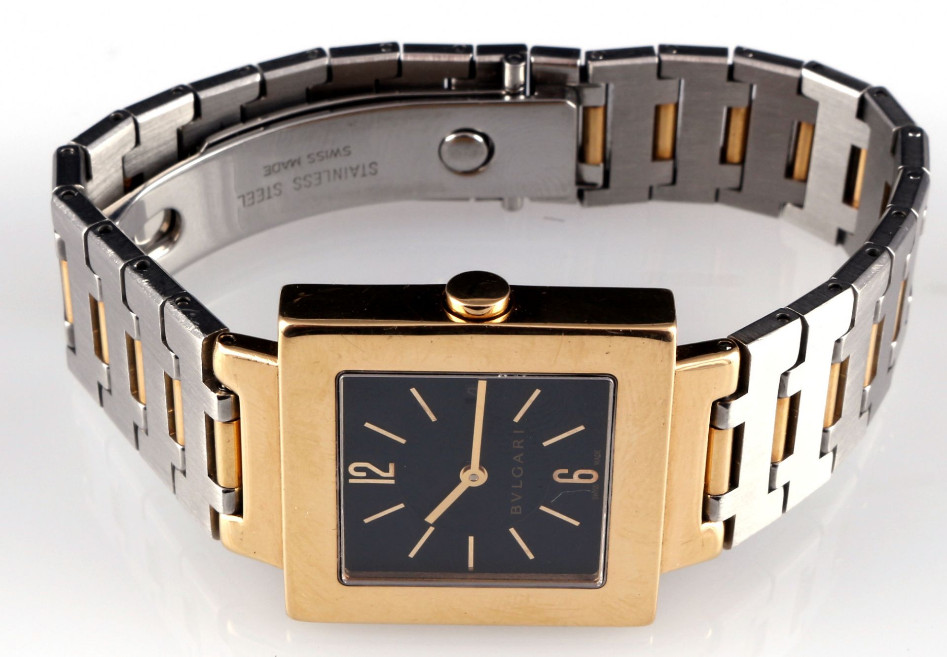 Bulgari Quadrato 750 Gold Armbanduhr SQ27G, 18K gold women's wristwatch, - Bild 6 aus 6