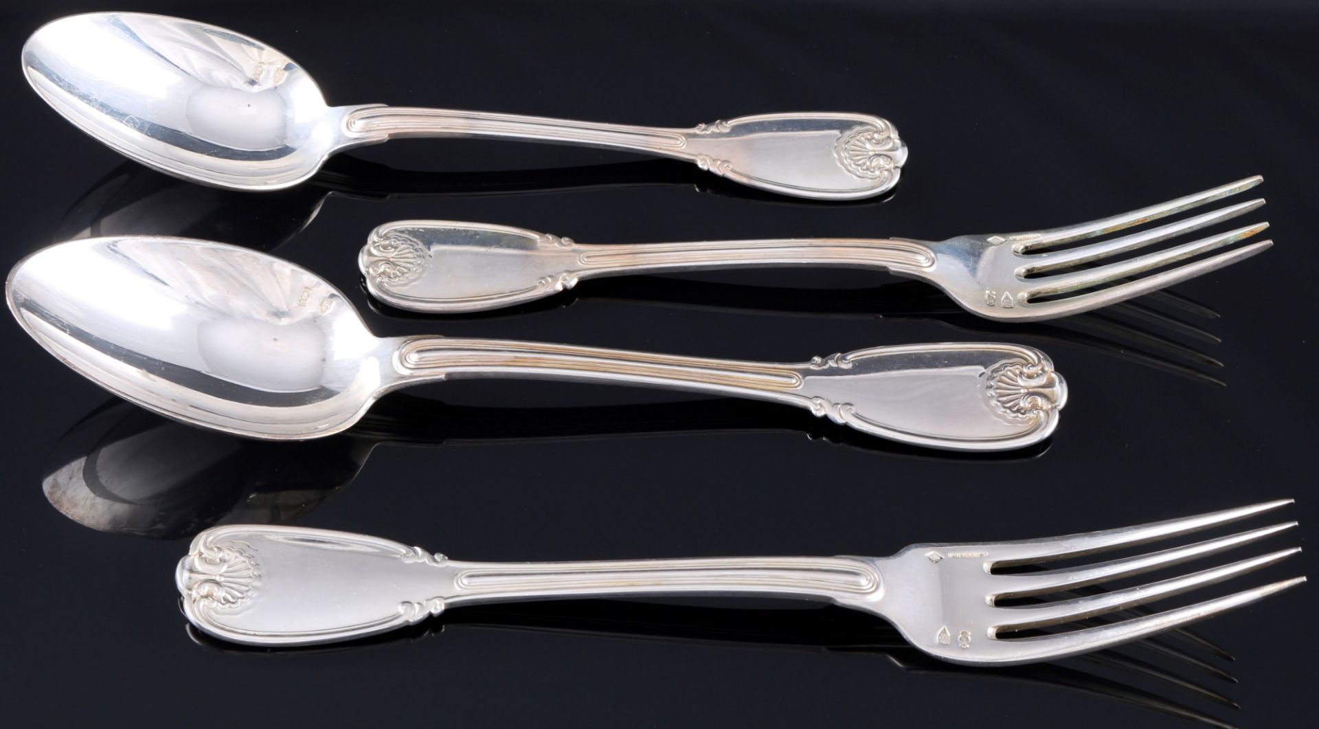 Christofle Cardeilhac Sceaux 925 sterling silver cutlery 143 pieces for 12 pers., Silber 143-teilige - Image 8 of 20