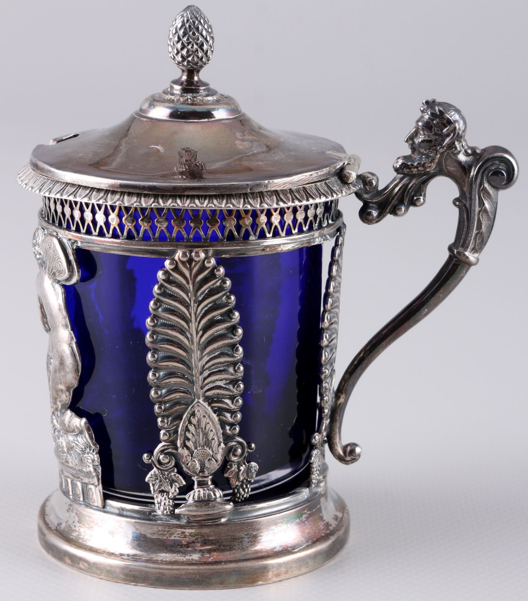 France silver mustard pot from 1793, Silber Senftopf 18. Jahrhundert, - Image 3 of 7