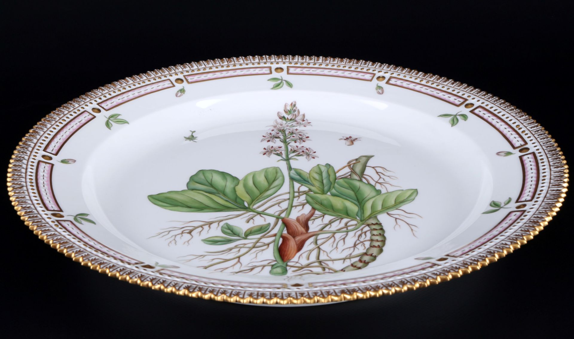 Royal Copenhagen Flora Danica große Prunkplatte 3524, splendor platter 1st choice, - Bild 2 aus 3