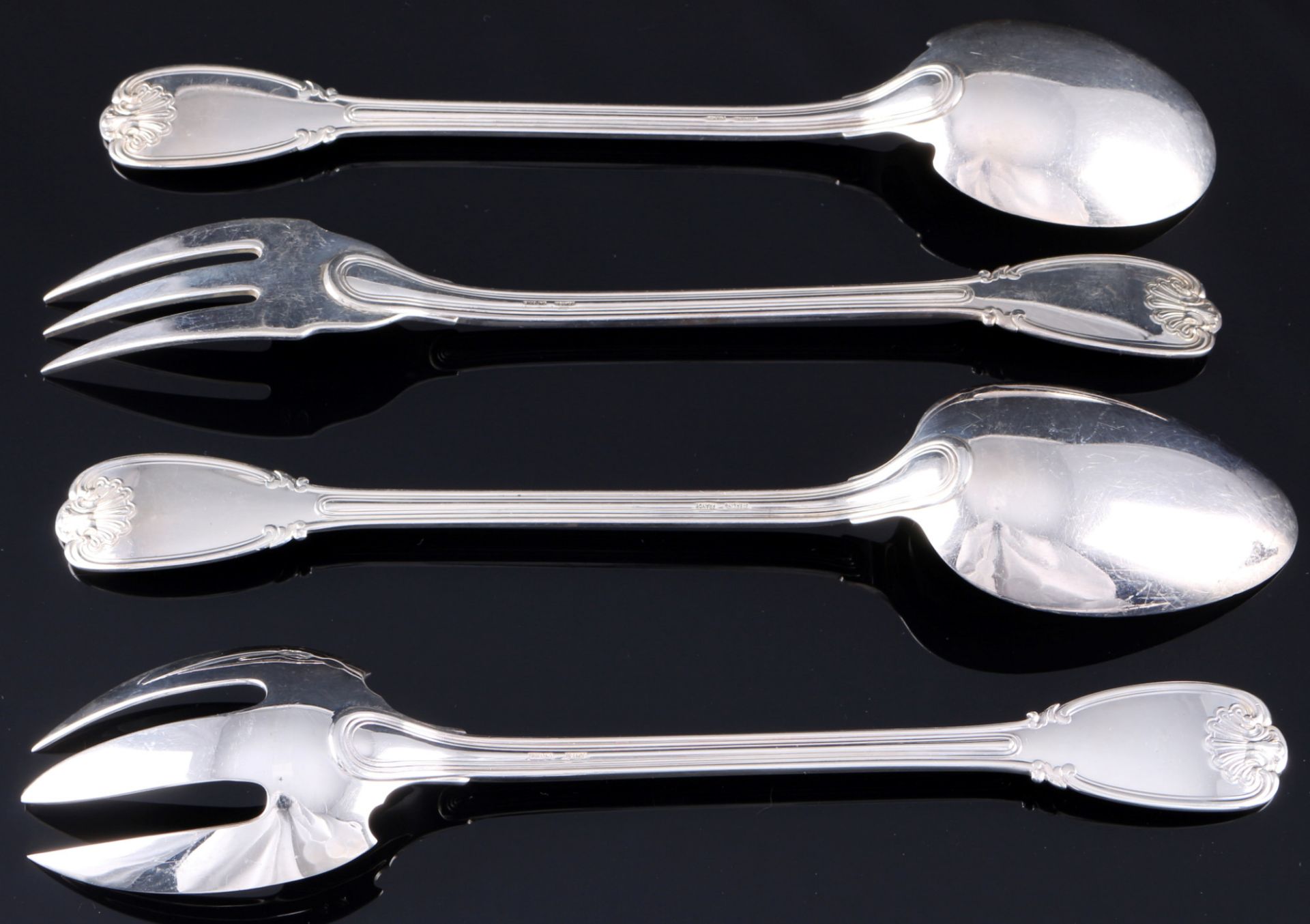 Christofle Cardeilhac Sceaux 925 sterling silver cutlery 143 pieces for 12 pers., Silber 143-teilige - Image 13 of 20