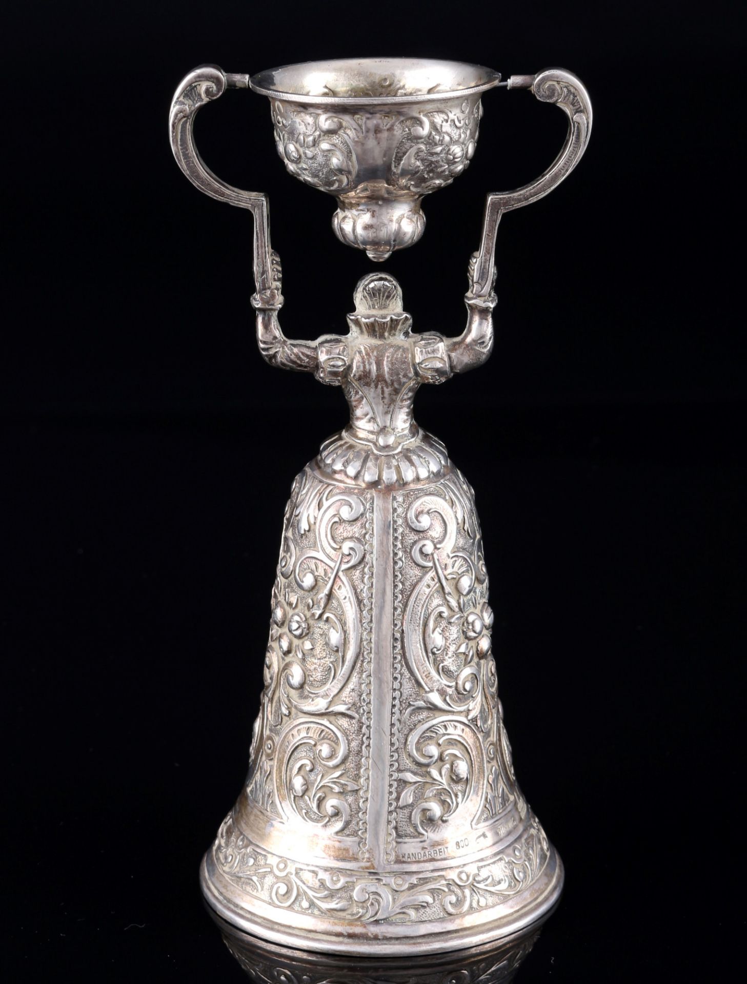 800 Silber Nürnberger Brautbecher, silver bridal cup, - Bild 3 aus 6