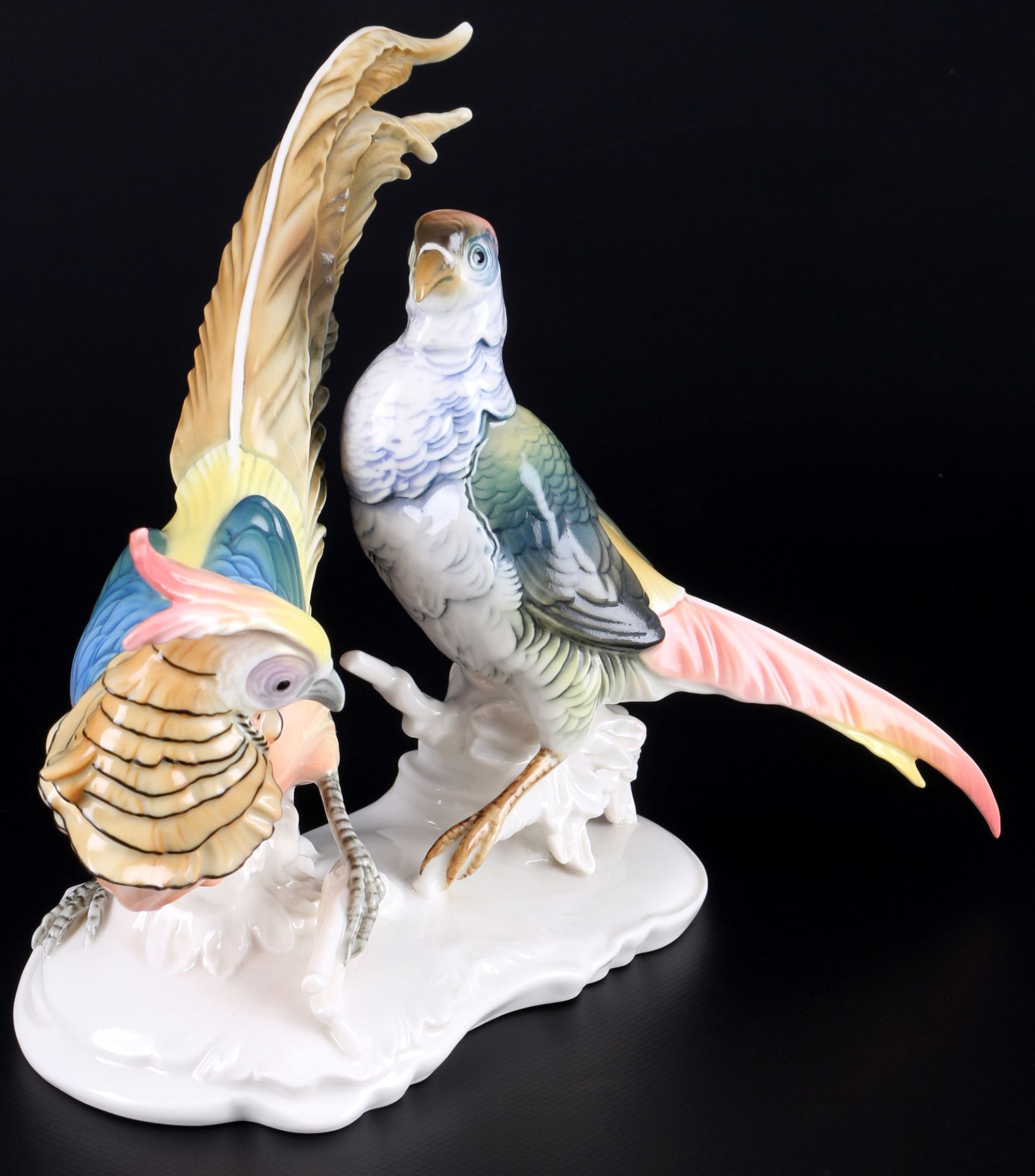 Karl Ens großes Fasanenpaar, Volkstedt, pair of pheasants, - Bild 2 aus 5