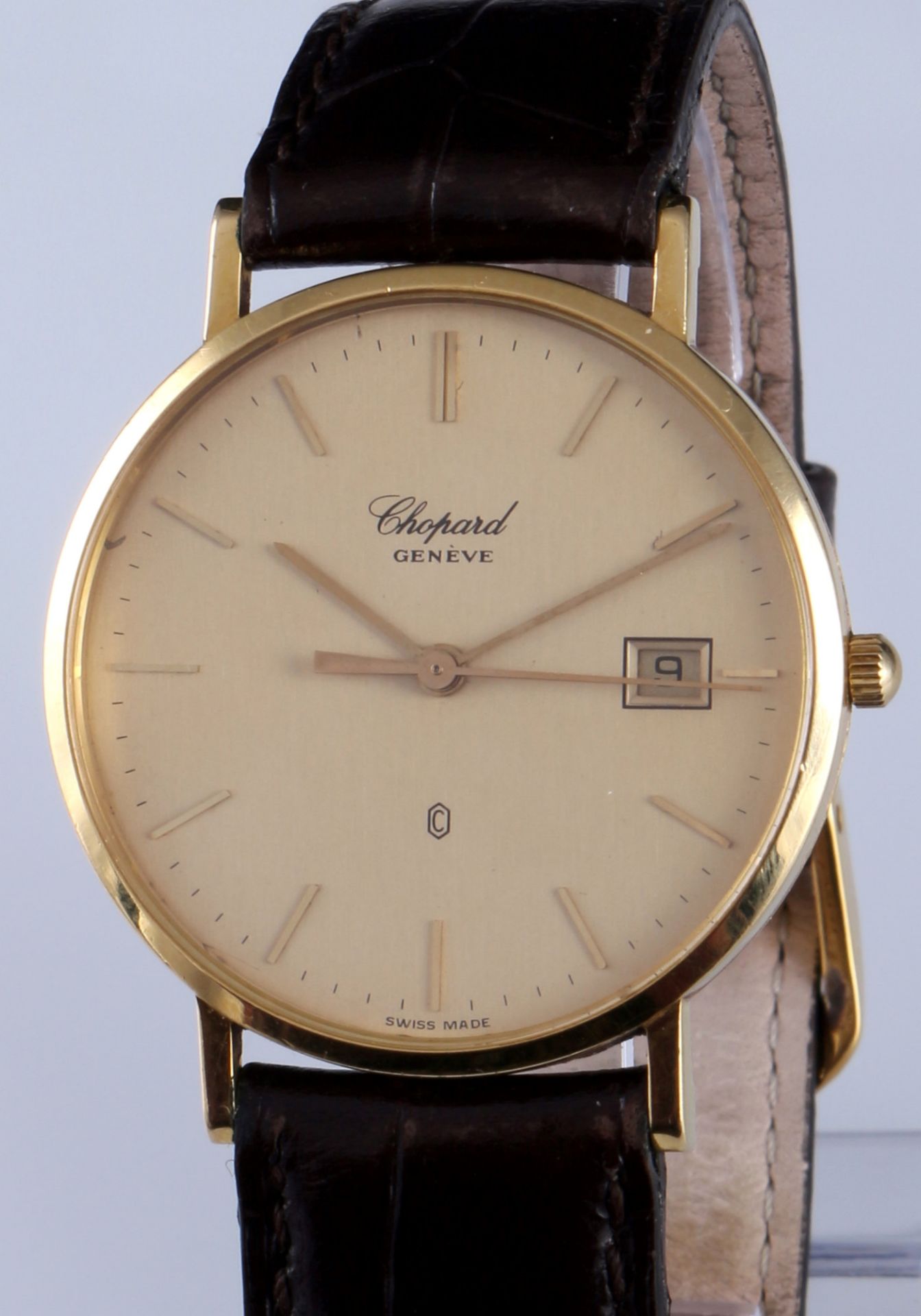 Chopard 750 Gold Herren Armbanduhr Ref.1094, 18K gold men's wristwatch, - Bild 2 aus 6