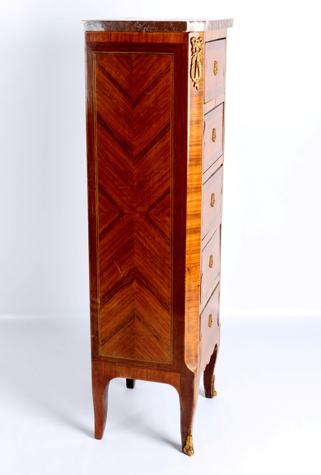 Pfeilerkommode 19. Jahrhundert, pillar dresser 19th century, - Bild 4 aus 9