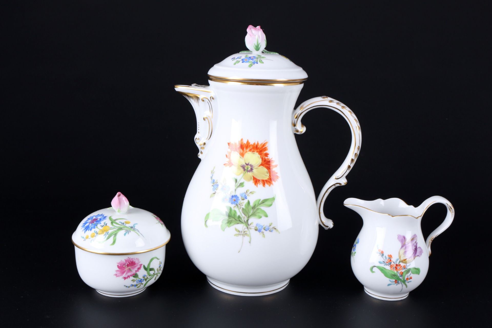 Meissen Blume Kaffeeservice für 7 Personen, coffee service for 7 pers., - Bild 4 aus 9