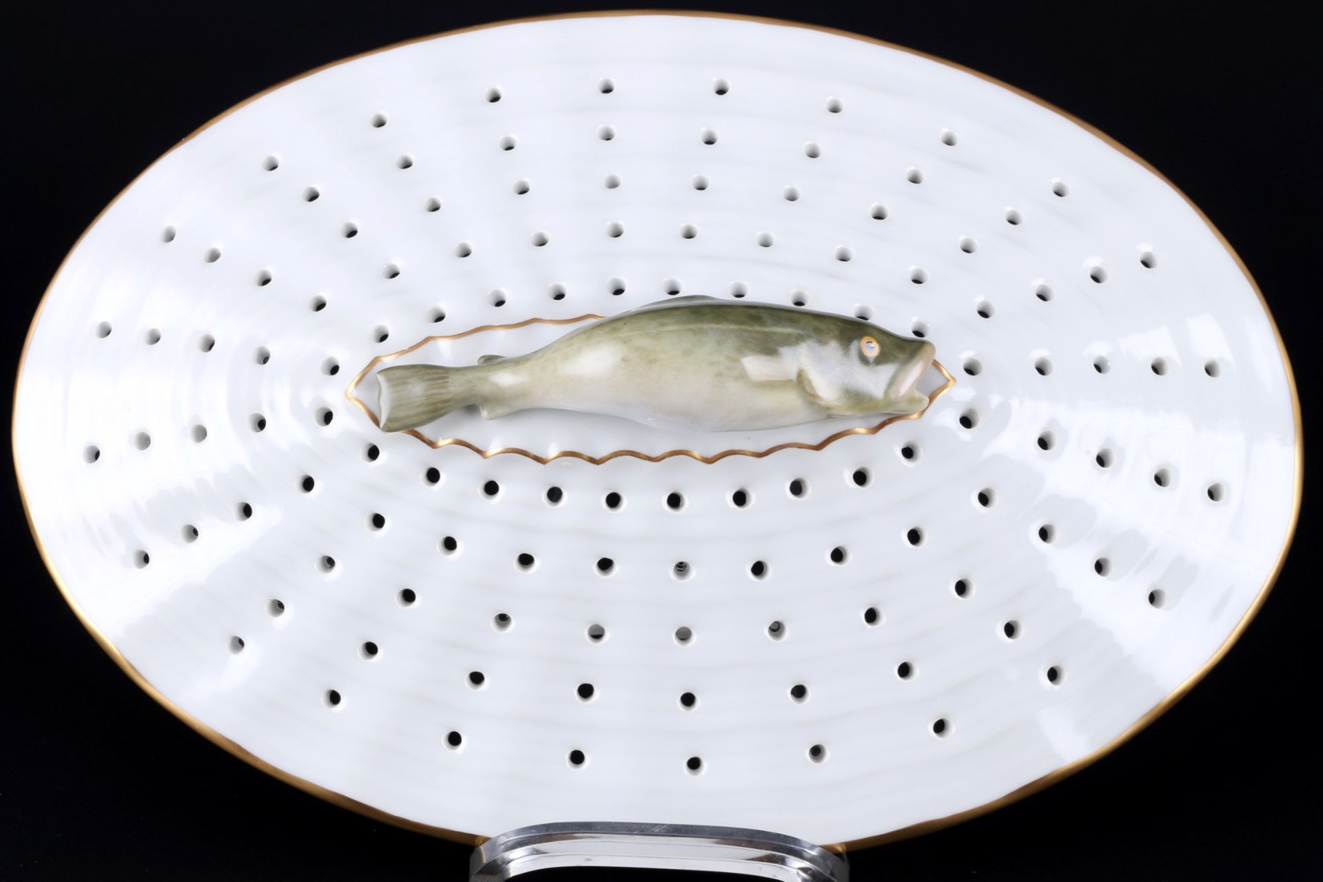 Royal Copenhagen Flora Danica Fisch Abtropfplatte 3522, fish drainer 1st choice, - Bild 2 aus 3