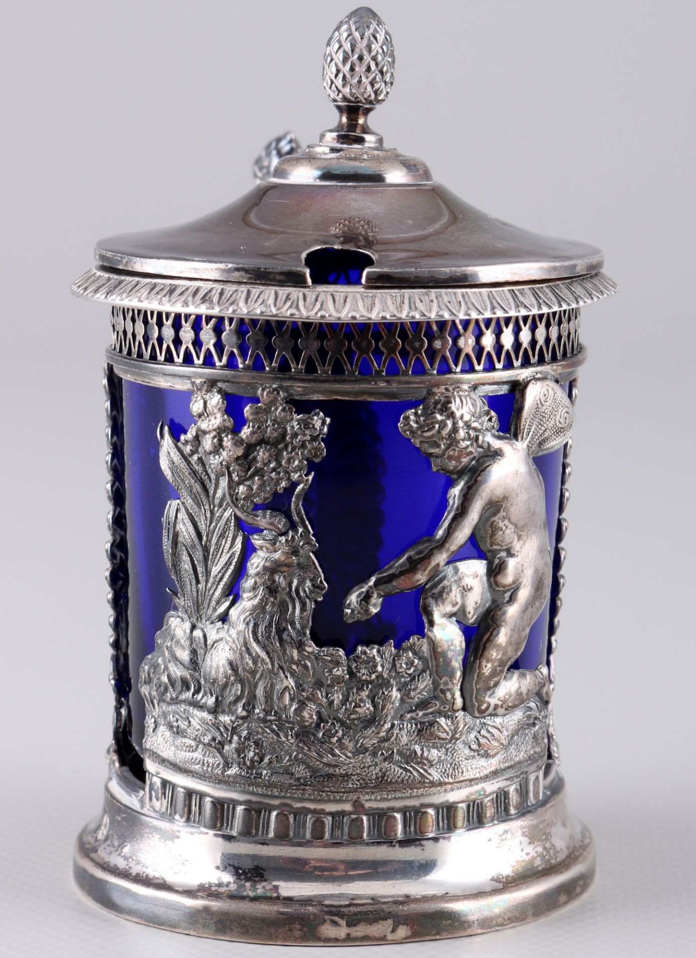 France silver mustard pot from 1793, Silber Senftopf 18. Jahrhundert, - Image 2 of 7