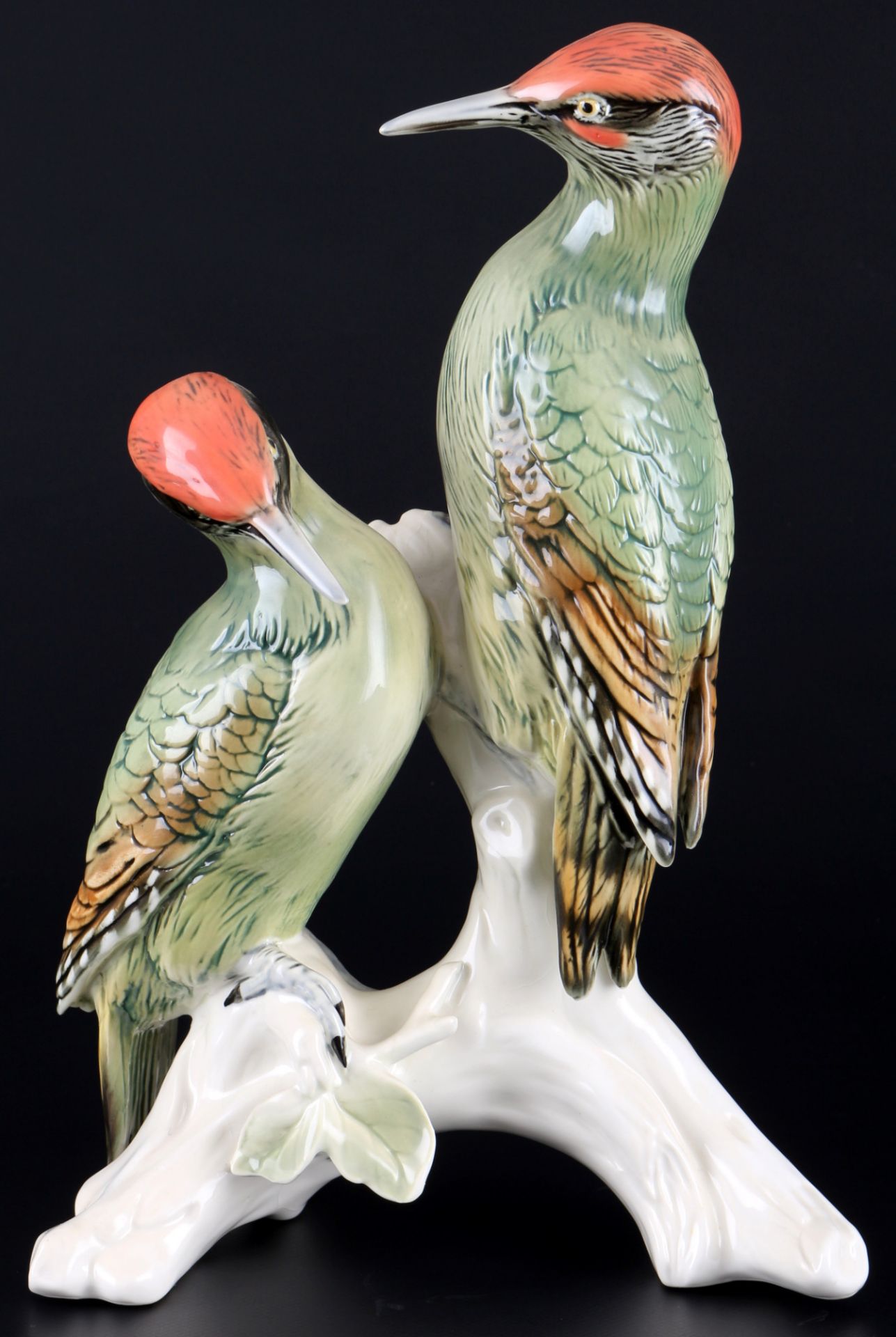 Karl Ens großes Grünspechtpaar, Volkstedt, pair of green woodpeckers,