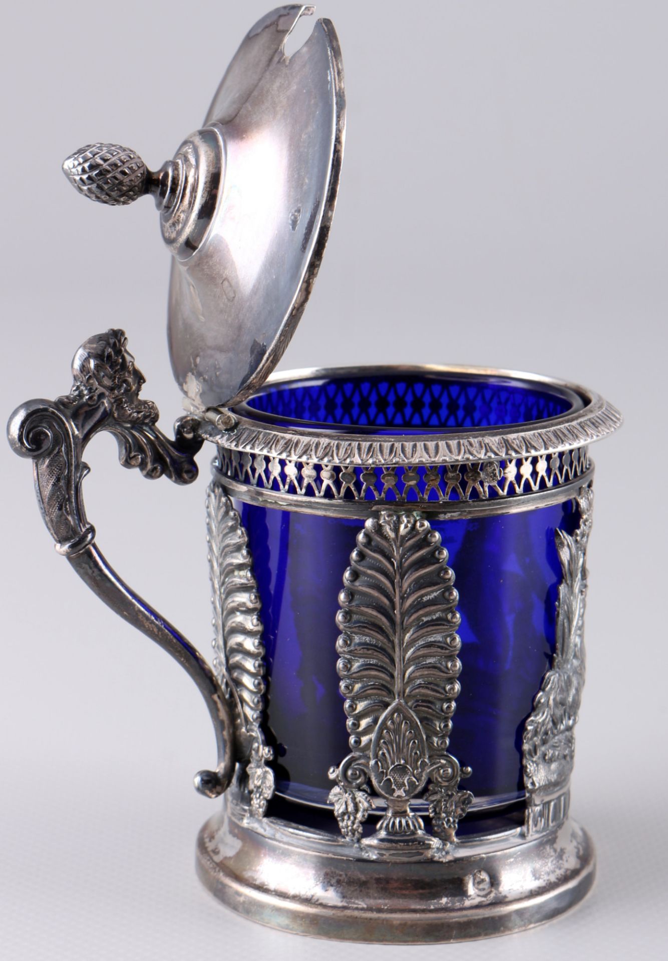 France silver mustard pot from 1793, Silber Senftopf 18. Jahrhundert, - Image 4 of 7