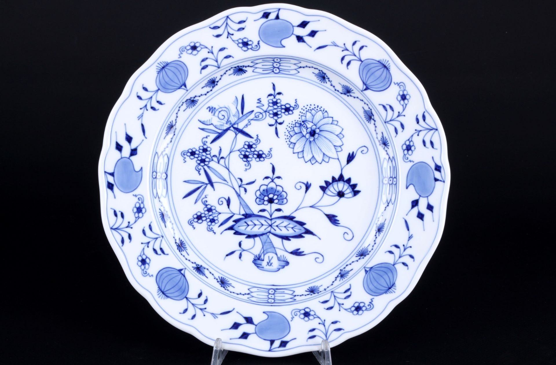 Meissen Zwiebelmuster 7 Speiseteller, dinner plates, - Bild 2 aus 3