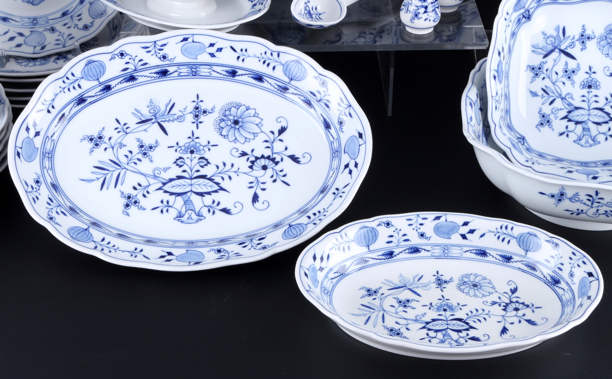 Meissen Onion Pattern extensive dinner service for 6 persons 1st choice, umfangreiches Speiseservice - Image 4 of 9