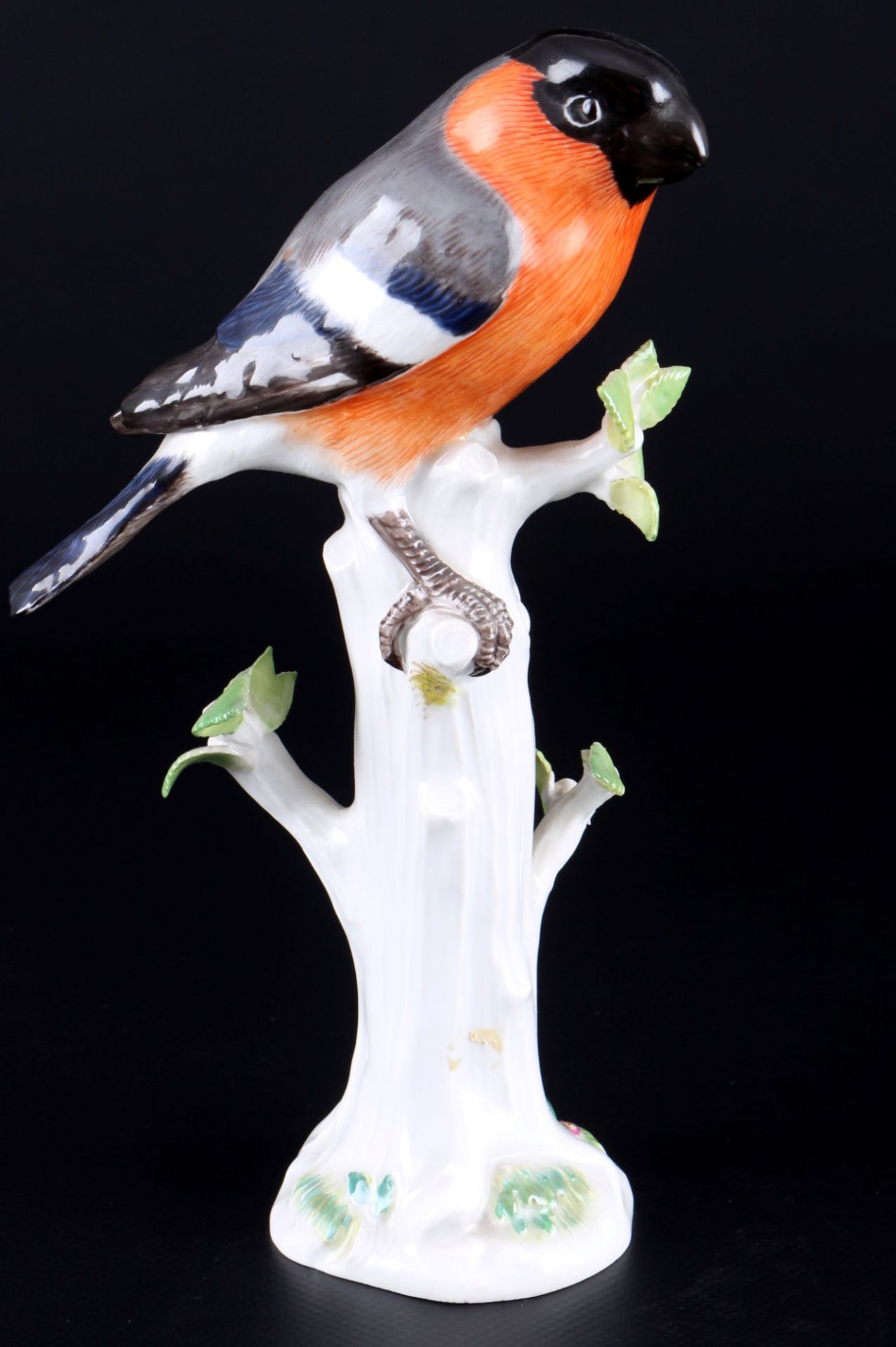 Meissen Vogel Blutfink / Gimpel 1.Wahl, bird bullfinch 1st choice,