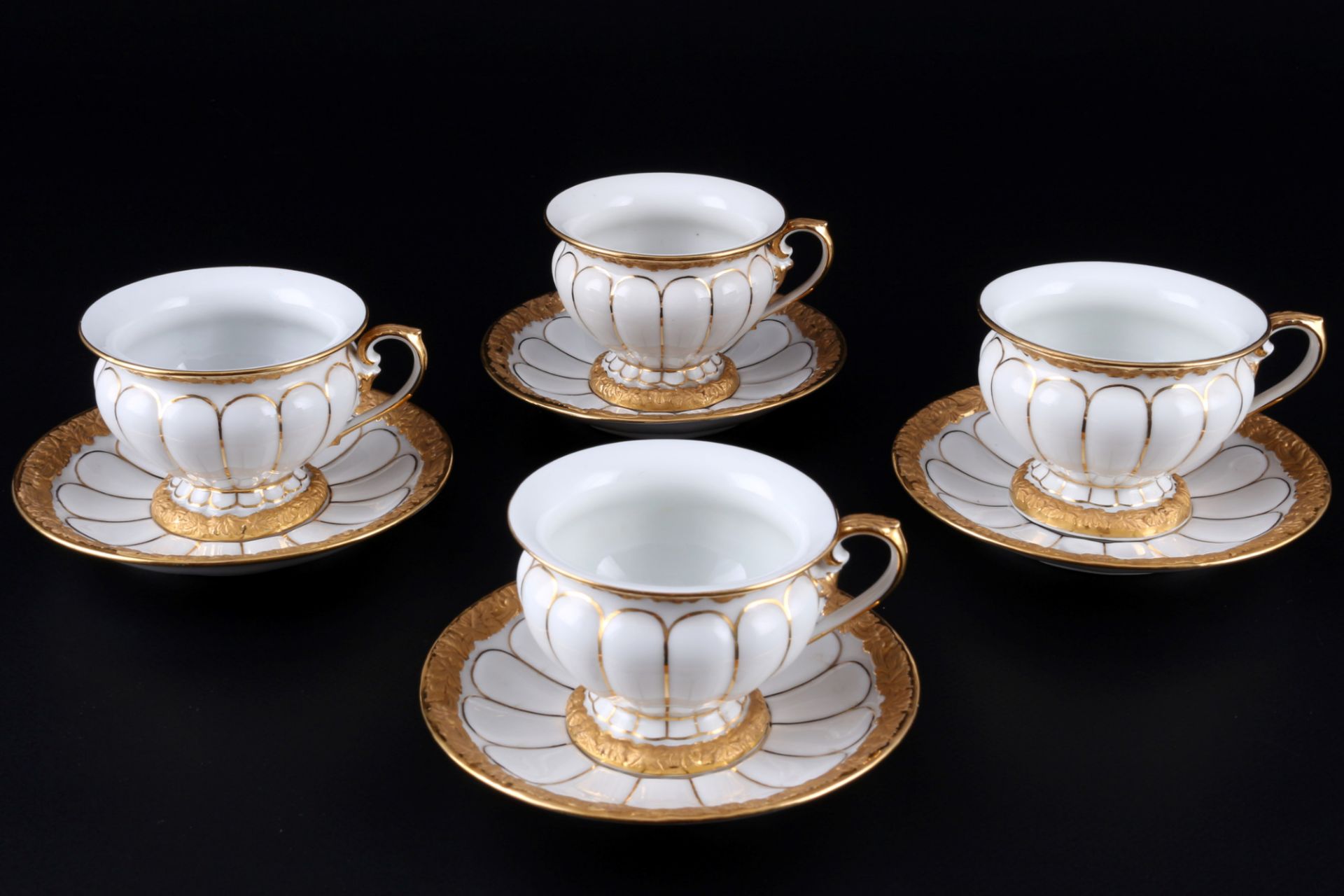 Meissen X-Form 4 Mokkatassen, mocha coffee cups,