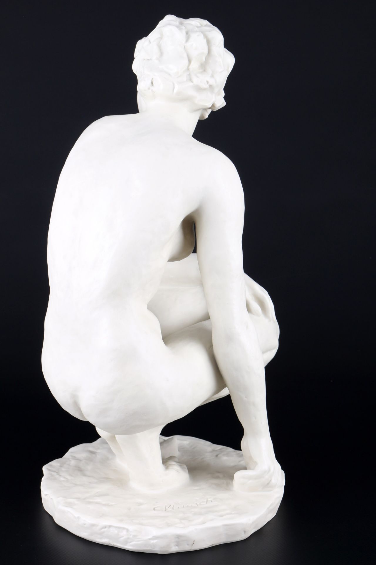 Rosenthal large crouching female nude act, weiblicher hockender Akt, - Image 3 of 6