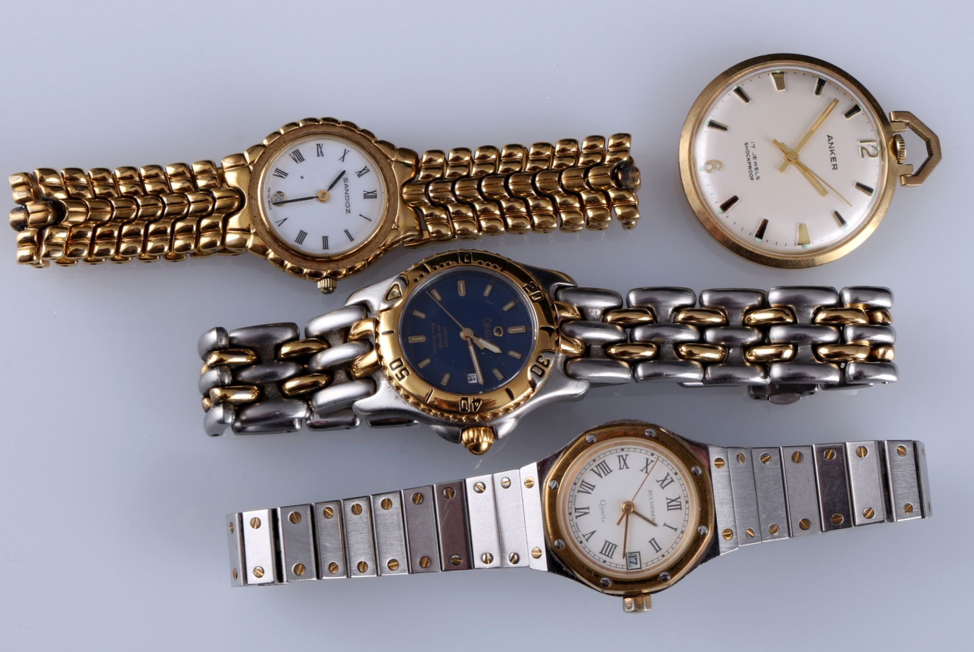 3 women's wrist watches and pocket watch, Damen Armbanduhren und Taschenuhr, - Image 6 of 7