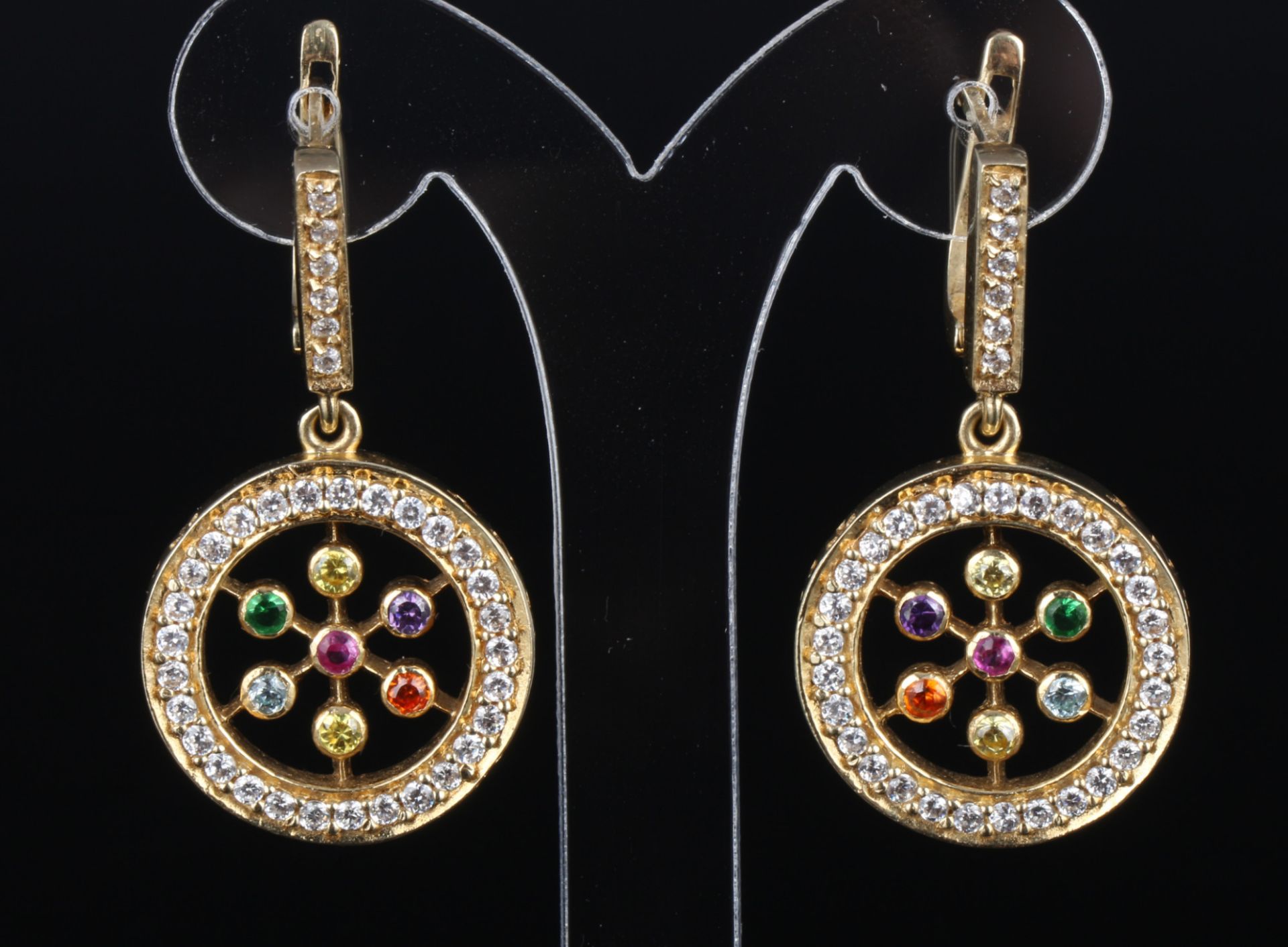 Tiffany 585 gold pair of earrings, 14K Gold Paar Ohrringe,