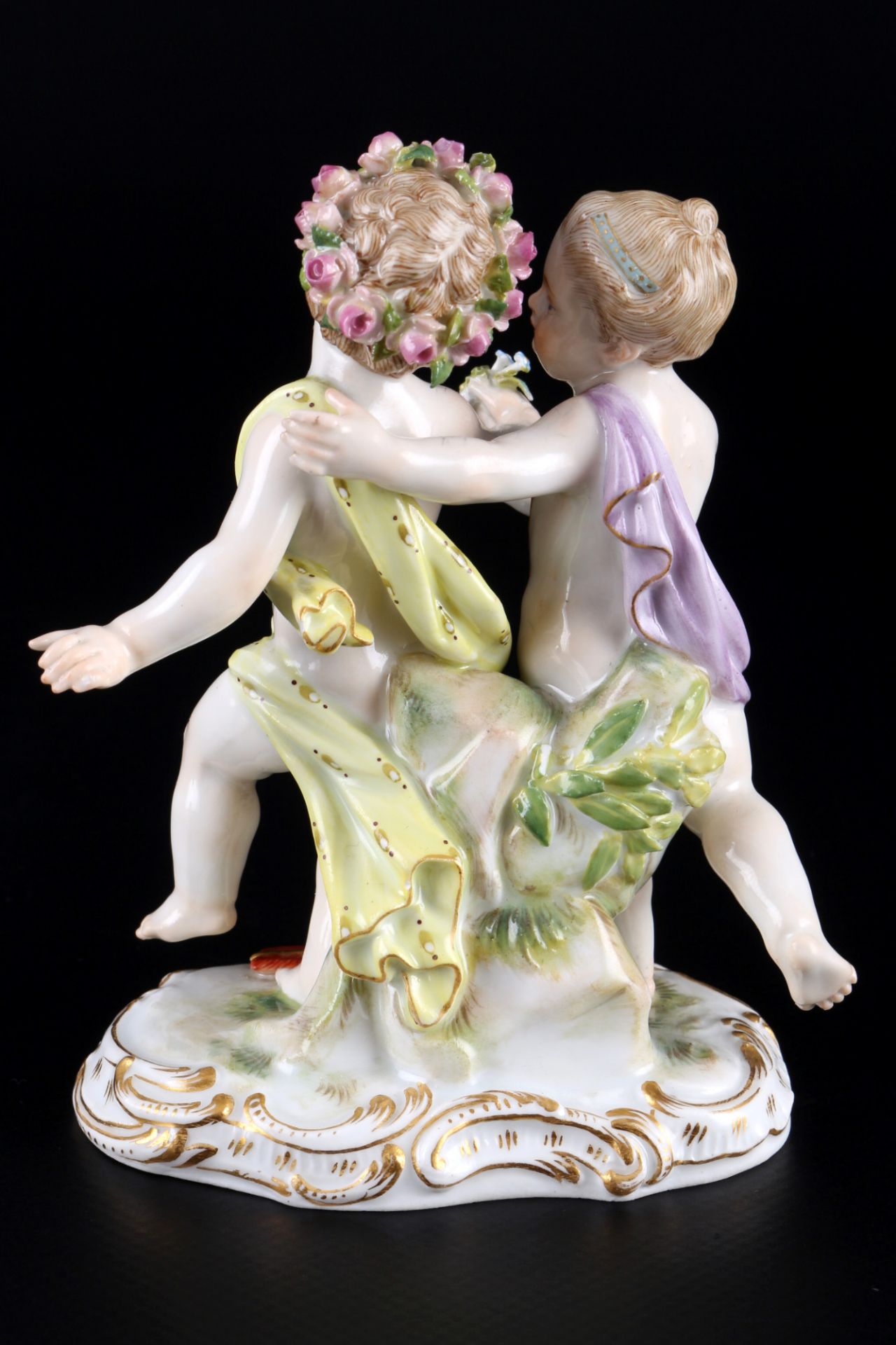 Meissen Amorettengruppe 1.Wahl, Knaufmarke, pair of cupids 1st choice, - Bild 3 aus 8