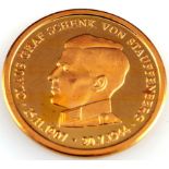 999 Goldmünze Sonderprägung Claus Graf Schenk von Stauffenberg, 24K gold special coinage,