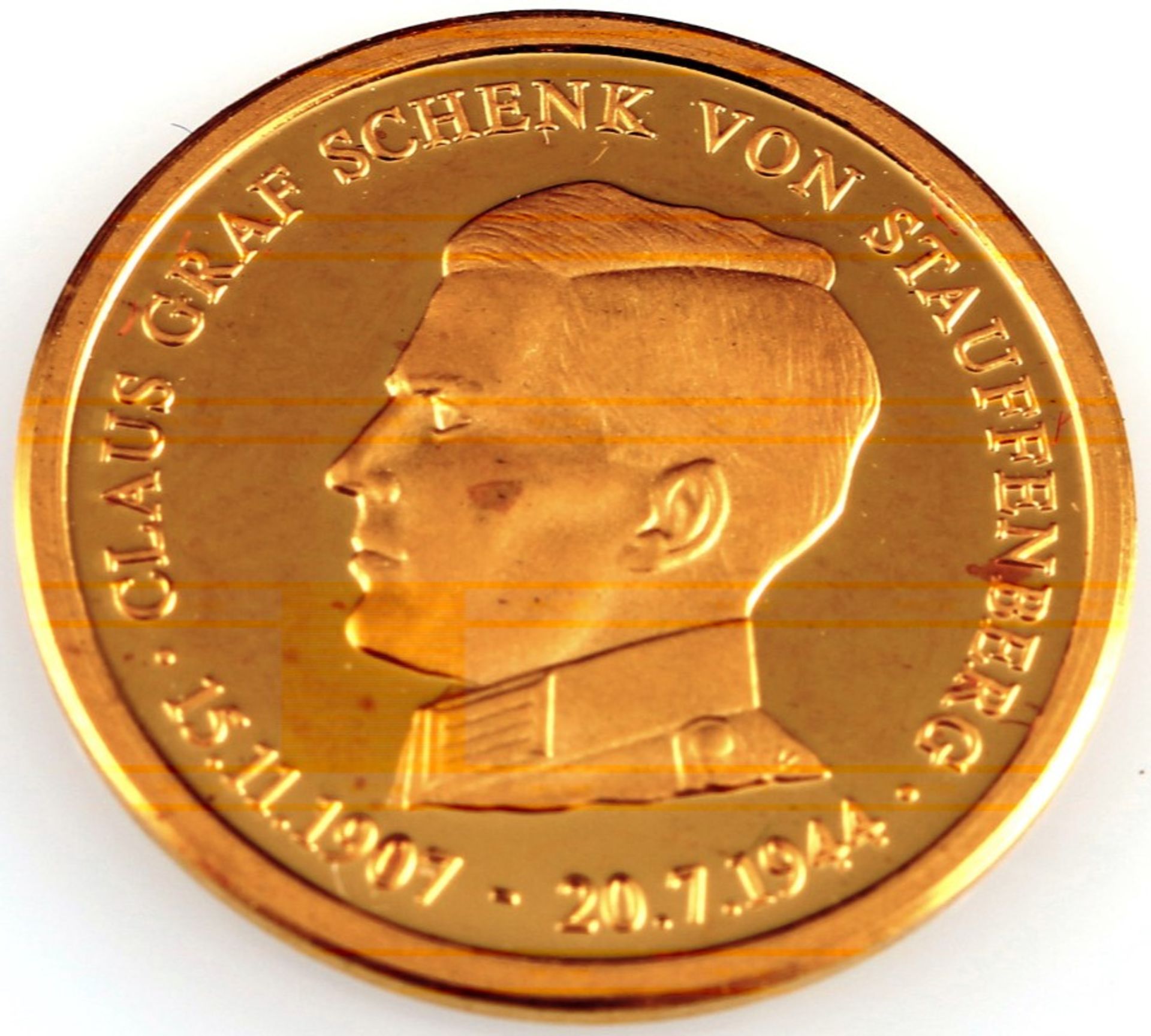999 gold special coinage Claus Graf Schenk von Stauffenberg, 24K Goldmünze Sonderprägung,