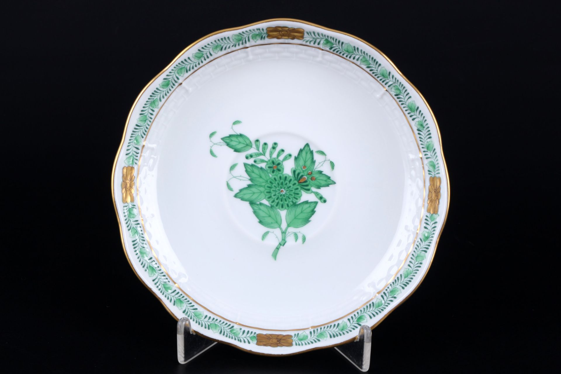 Herend Apponyi Vert 8 Teegedecke, tea cups with saucers and plates, - Bild 4 aus 6