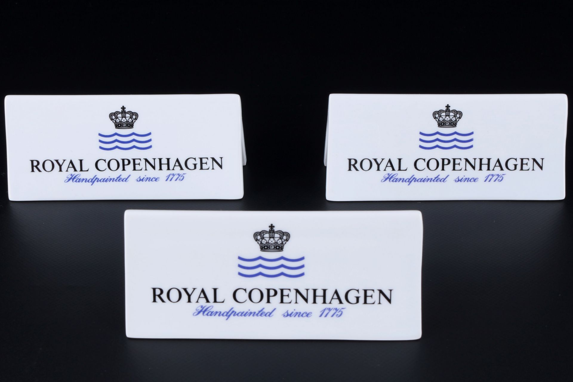 Royal Copenhagen 3 Aufsteller / Werbeaufsteller, stand-up displays,