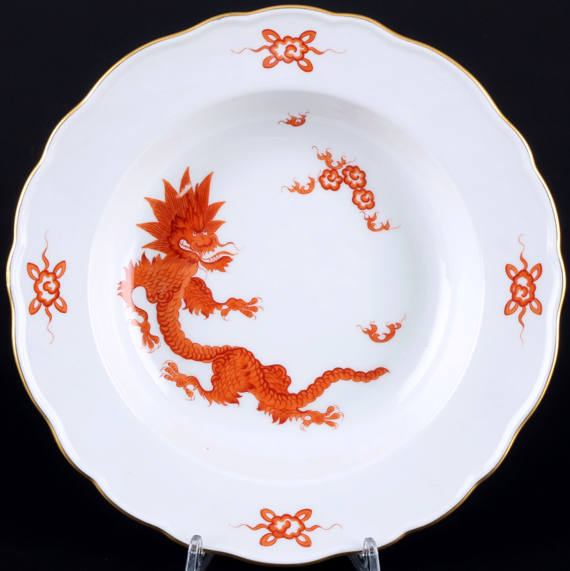 Meissen Roter Ming Drache Speiseservice für 6 Personen, dinner service for 6 pers., - Bild 3 aus 8