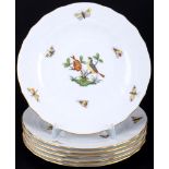 Herend Rothschild 6 Dessertteller 1516, dessert plates,