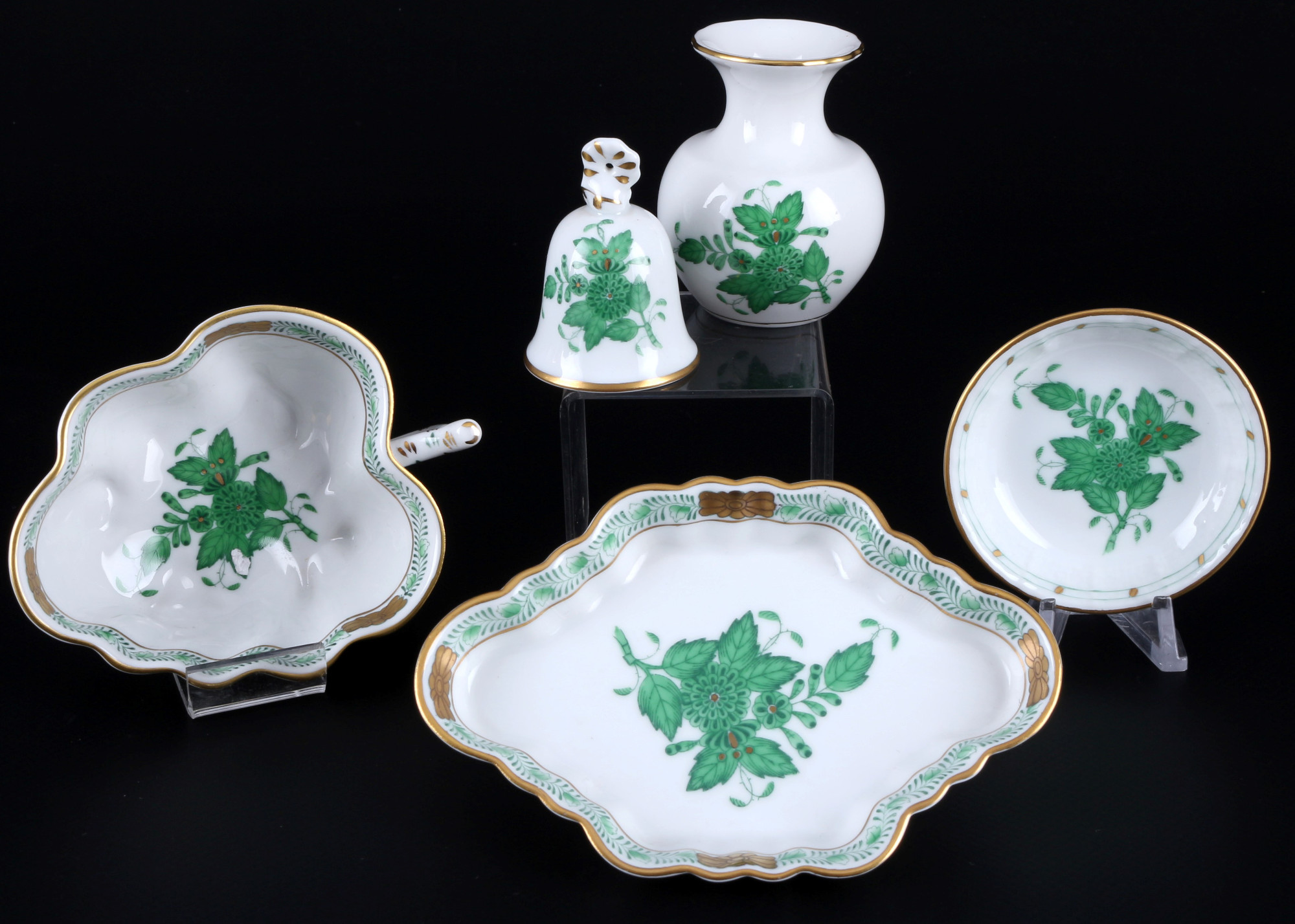 Herend Apponyi Vert tea service for 6 persons, Teeservice für 6 Personen, - Image 5 of 7