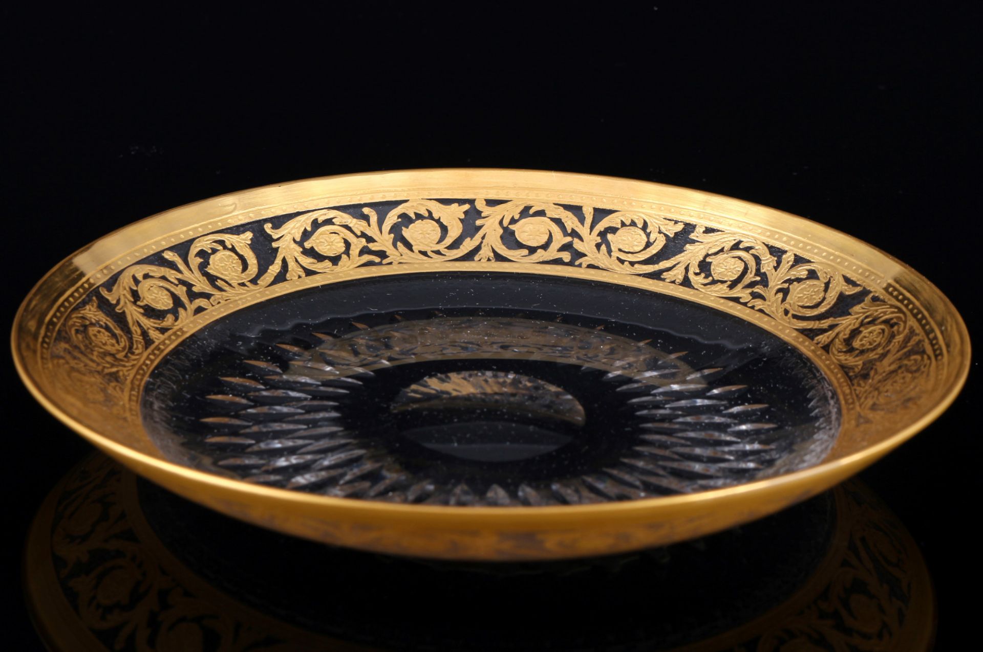 St. Louis Thistle Gold 8 Schalen / Untertassen, bowls / saucers, - Bild 2 aus 2
