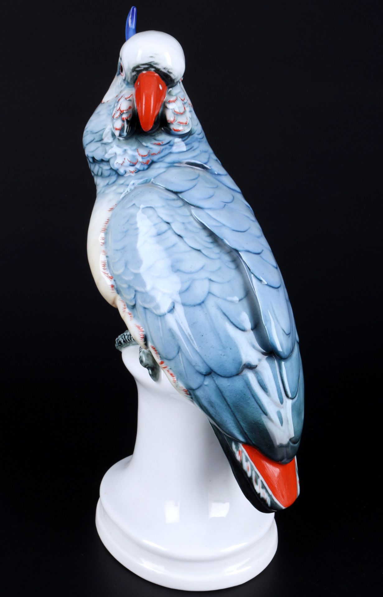 Karl Ens großer Kakadu, Volkstedt, porcelain cockatoo, - Bild 2 aus 5