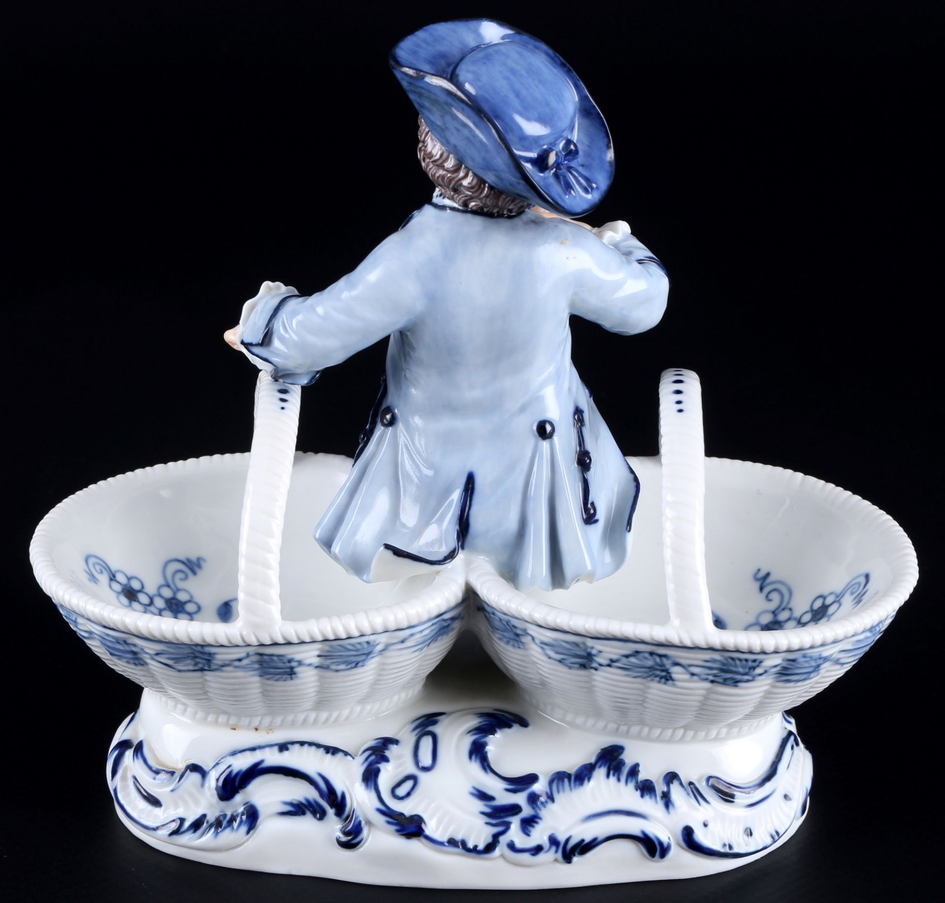 Meissen Zwiebelmuster figürliche Gewürzschale 1.Wahl, figural spice bowl 1st choice, - Bild 4 aus 5