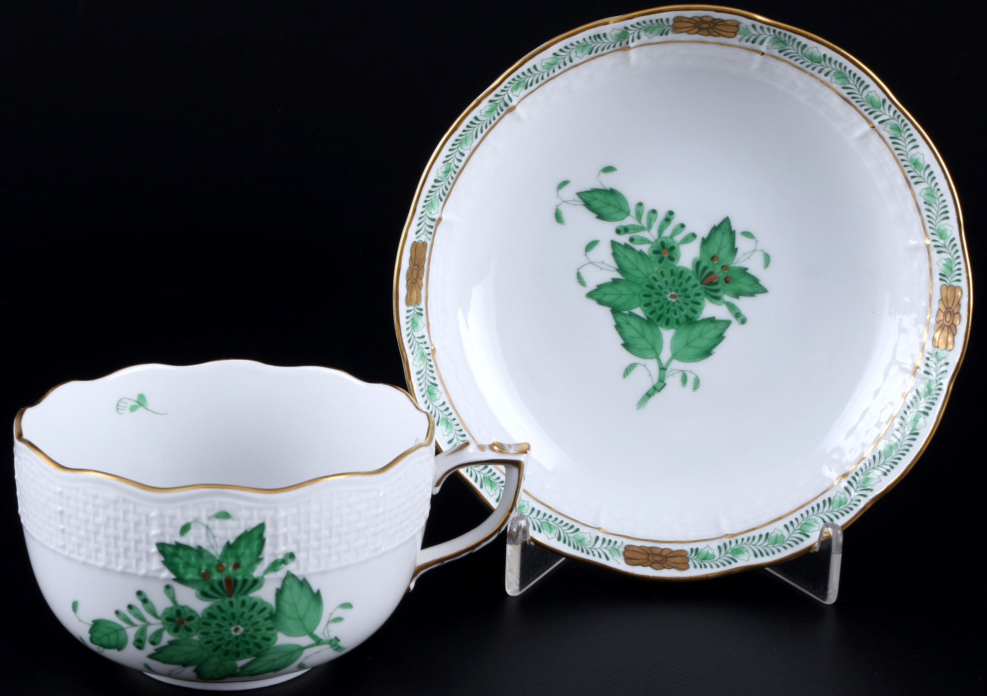 Herend Apponyi Vert tea service for 6 persons, Teeservice für 6 Personen, - Image 2 of 7