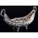 800 Silber Schiffchenschale, silver handled bowl,