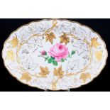 Meissen Rote Rose ovale Prunkschale, Pfeifferzeit, oval splendor bowl,