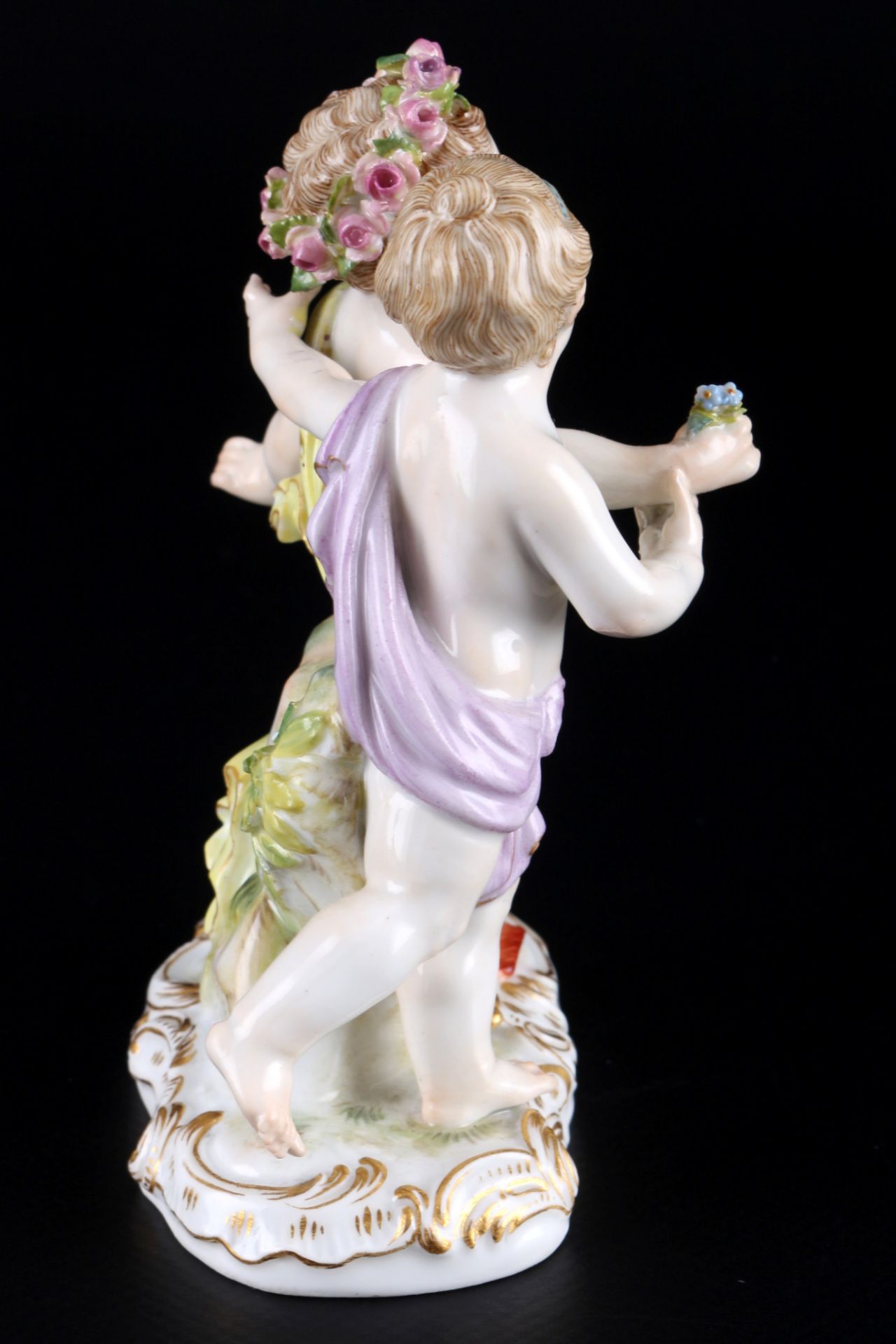 Meissen Amorettengruppe 1.Wahl, Knaufmarke, pair of cupids 1st choice, - Bild 4 aus 8