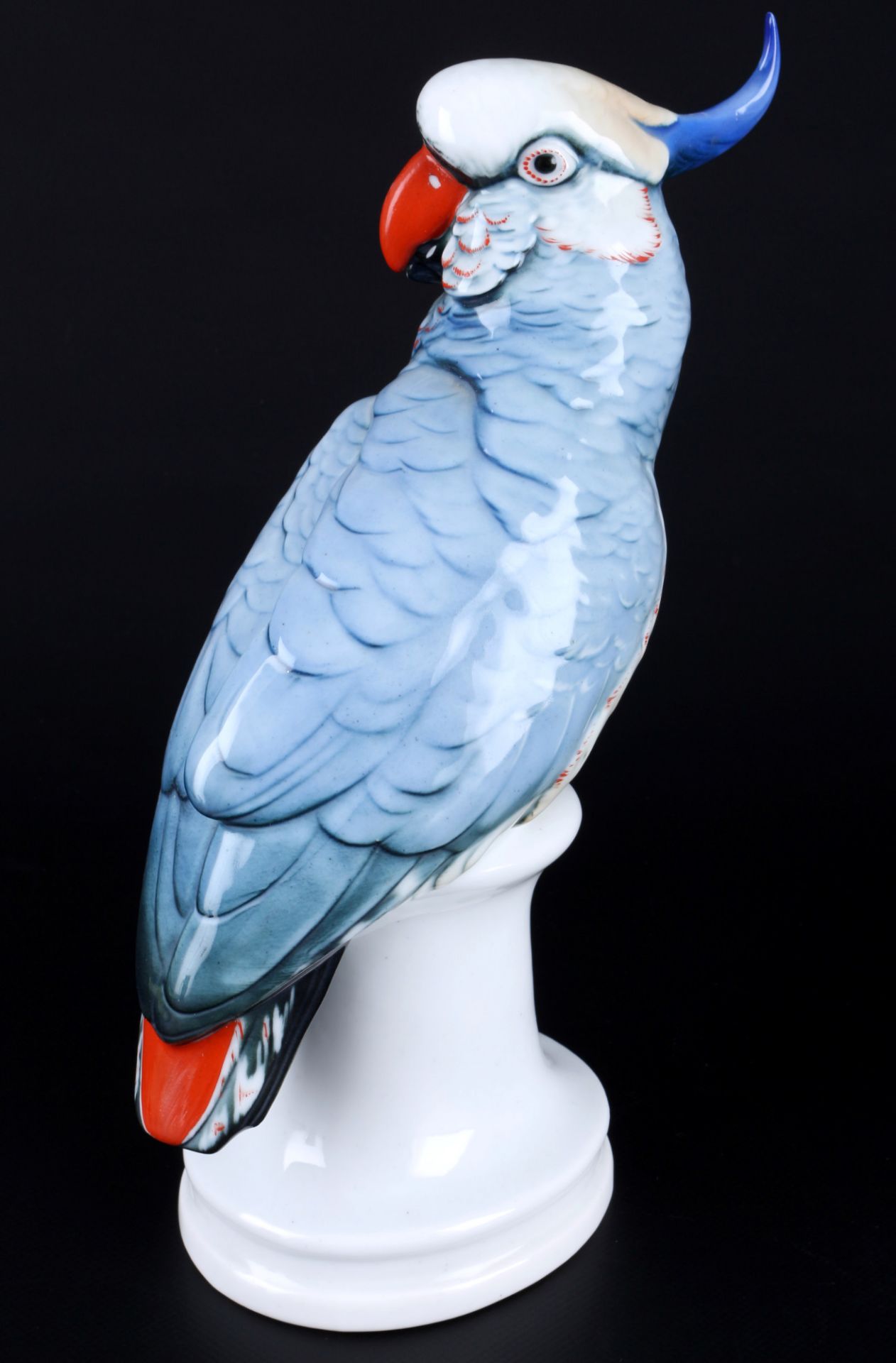 Karl Ens großer Kakadu, Volkstedt, porcelain cockatoo, - Bild 3 aus 5