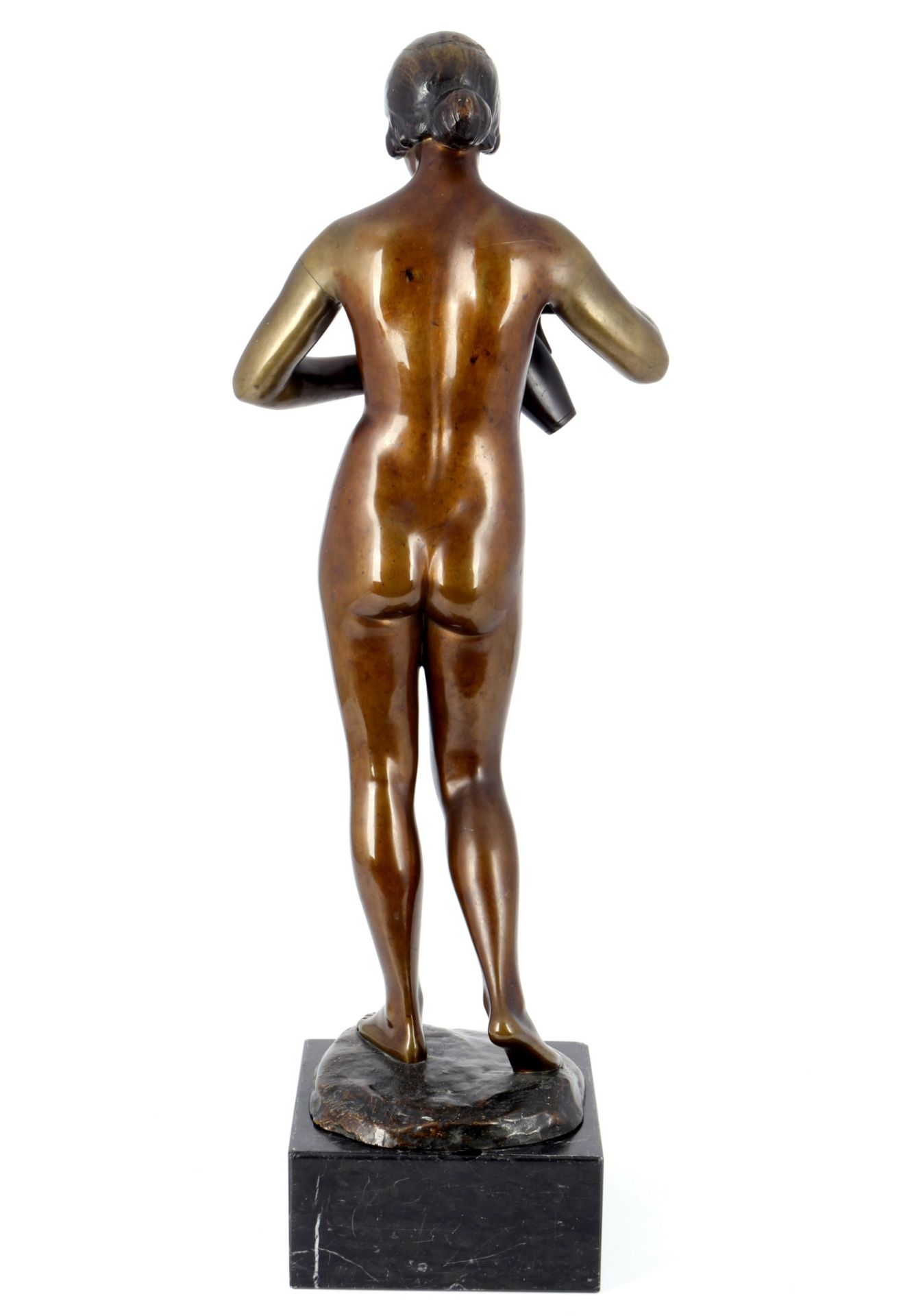 Victor Heinrich Seifert (1870-1953) große Bronze weiblicher Akt mit Becher und Krug, bronze female n - Bild 3 aus 8