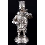 Hanau Silber Figur Trinkbecher mit Wackelkopf, silver bobblehead figure,