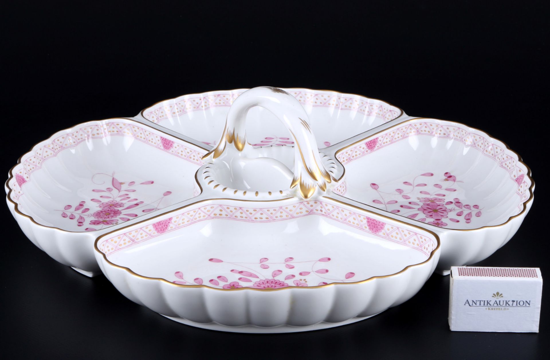 Meissen Indisch Purpur Reich große Kabarettschale 1.Wahl, large cabaret bowl 1st choice,