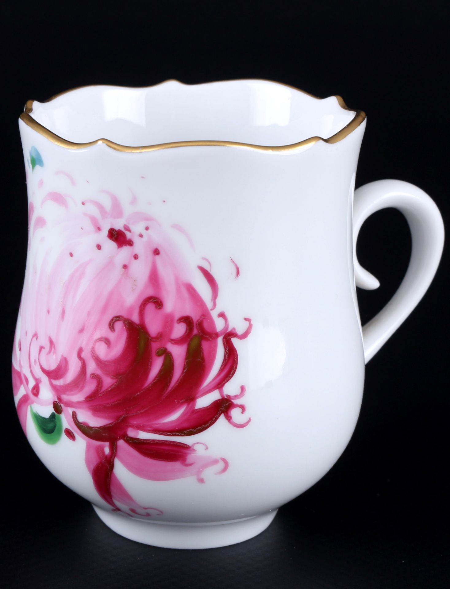 Meissen Chrysantheme Mokkagedeck, mocha coffee cup with plate, - Bild 3 aus 6