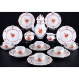 Herend Apponyi Orange Teeservice für 6 Personen, tea service for 6 pers.,