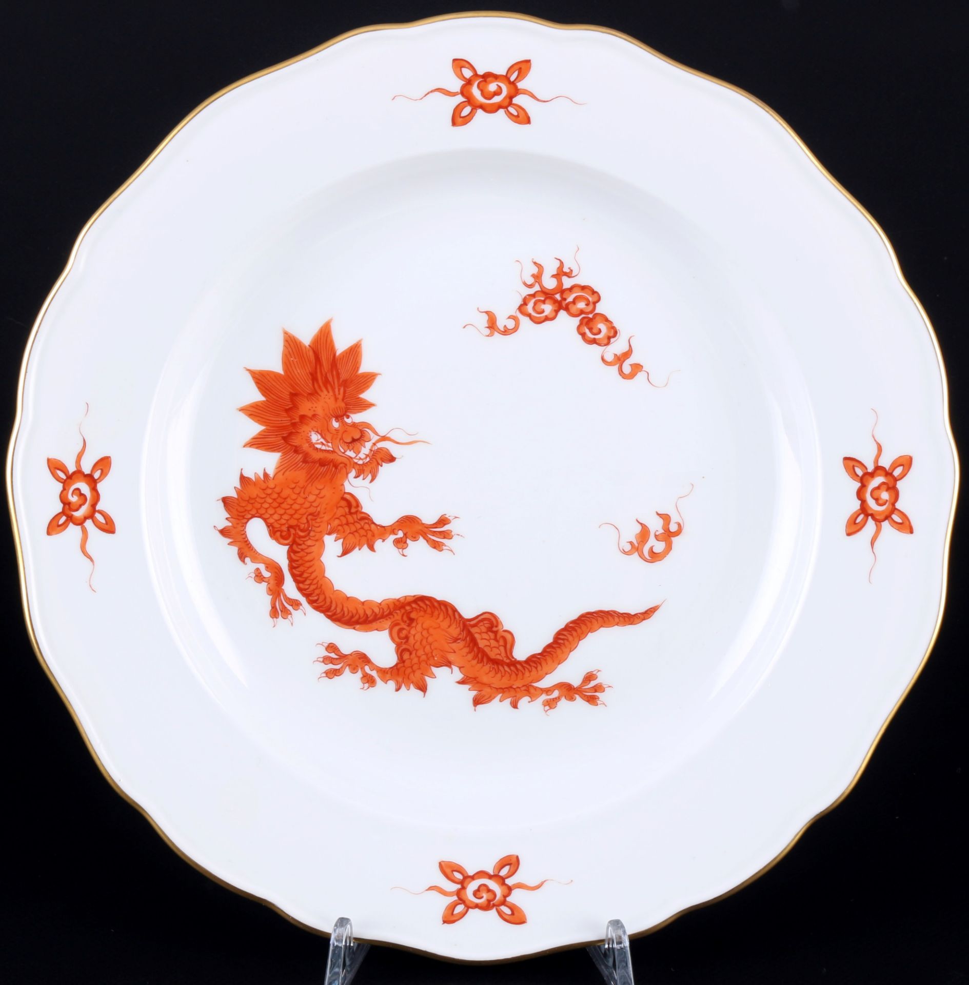 Meissen Roter Ming Drache Speiseservice für 6 Personen, dinner service for 6 pers., - Bild 2 aus 8