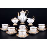 Meissen X-Form Mokkaset für 6 Personen 1.Wahl, mocha coffee set for 6 pers. 1st choice,